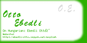otto ebedli business card
